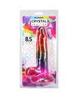 Crystal Jellies 8.5 in. Realistic Cock with Balls Rainbow
