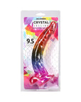 Crystal Jellies 9.5 in. Realistic Cock with Balls Rainbow