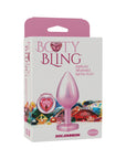 Booty Bling Heart Diamond Jeweled Metal Plug Pink Medium