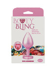 Booty Bling Heart Diamond Jeweled Metal Plug Pink Medium
