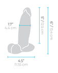 b-Vibe Slipskin Realistic Silicone Dildo 6 in. Girthy Brown