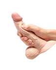 b-Vibe Slipskin Realistic Silicone Dildo 6.5 in. Curved Cream