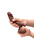 b-Vibe Slipskin Realistic Silicone Dildo 6.5 in. Curved Brown