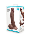 b-Vibe Slipskin Realistic Silicone Dildo 10 in. Curved Brown