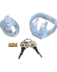 Blue Line Small Dick Acrylic Mini Chastity Cage