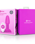 b-Vibe Rimming Petite Rotating and Vibrating Remote Control Plug Fuchsia