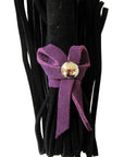 Love Knot Mini Flogger Black with Purple Bow