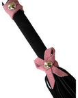 Love Knot Mini Flogger Black with Pink Bow