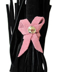 Love Knot Mini Flogger Black with Pink Bow