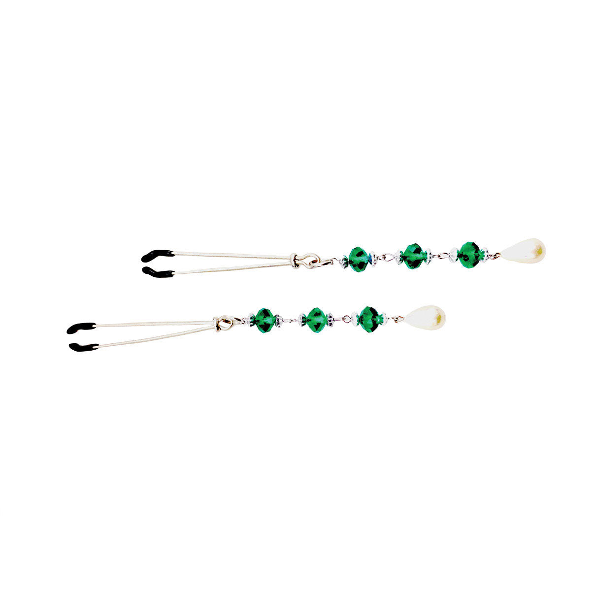 Bijoux de Nip Pearl Turquoise Beaded Nipple Clamps
