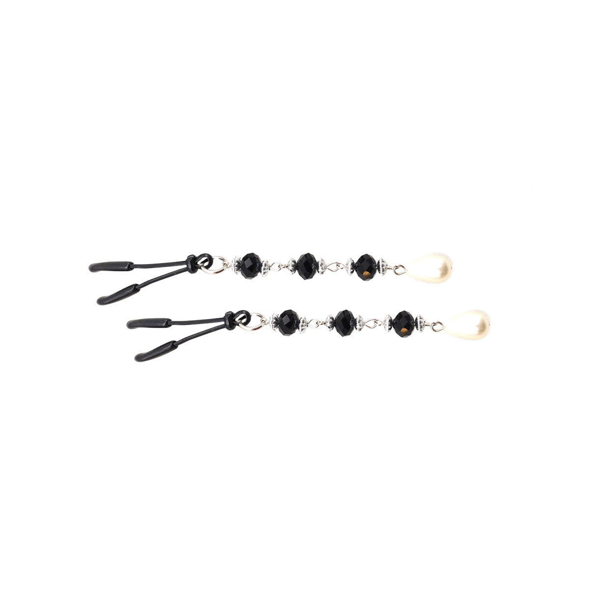 Bijoux de Nip Pearl Black Beaded Nipple Clamps