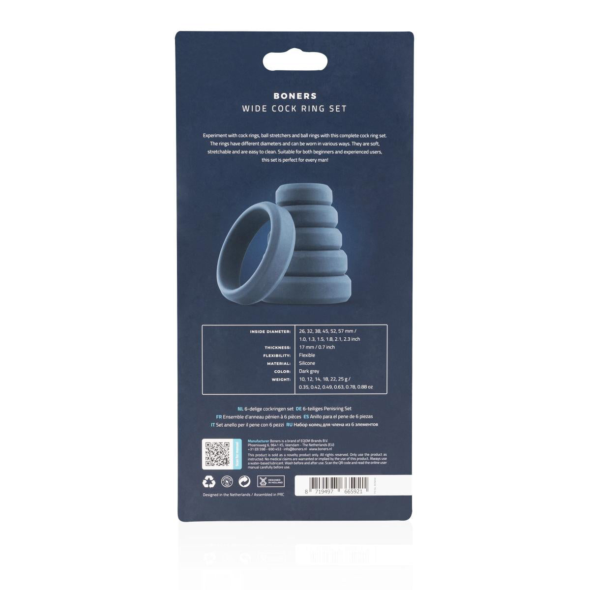 Boners 6-Piece Cockring Set