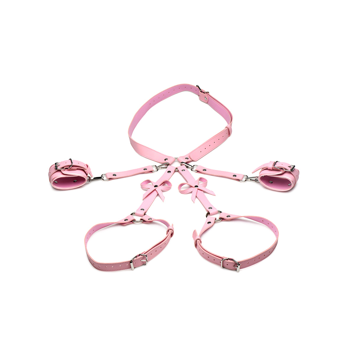 STRICT Bondage Harness with Bows Pink M/L
