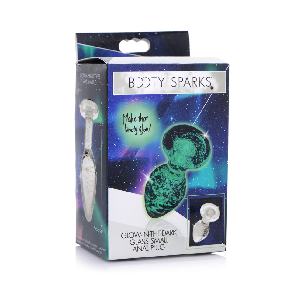 Booty Sparks Glow-in-the-Dark Glass Anal Plug S