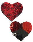 Pastease Sequin Hearts Red/Black