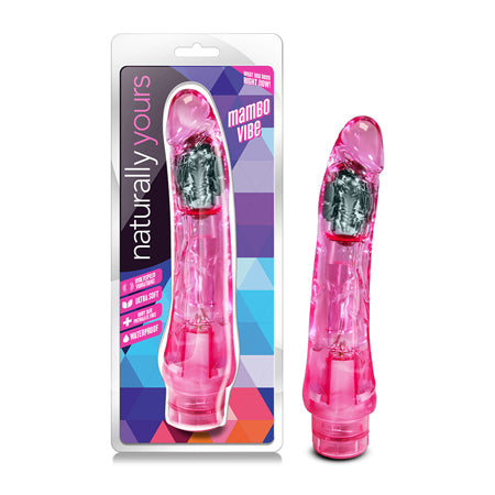 Naturally Yours Mambo Vibe Realistic 9 in. Vibrating Dildo Pink