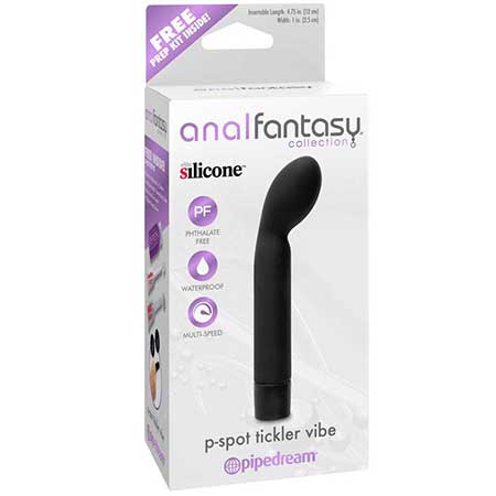 Anal Fantasy Collection Silicone P-Spot Tickler Vibe Black
