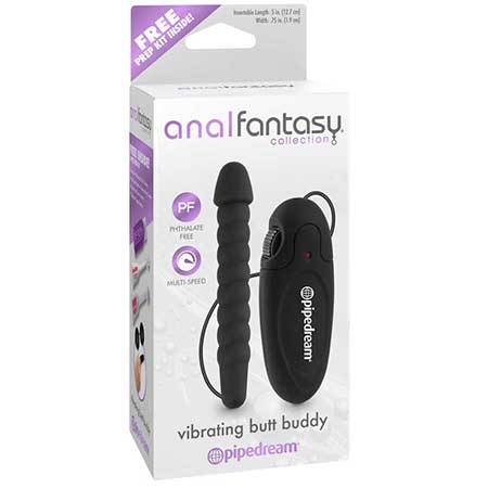 Anal Fantasy Collection Remote-Controlled Vibrating Butt Buddy Black
