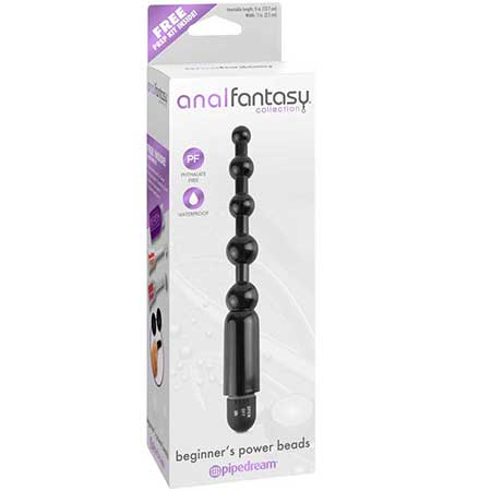 Anal Fantasy Collection Vibrating Beginner's Power Beads Black
