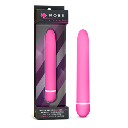 Rose Luxuriate Classic Slimline Vibrator Pink