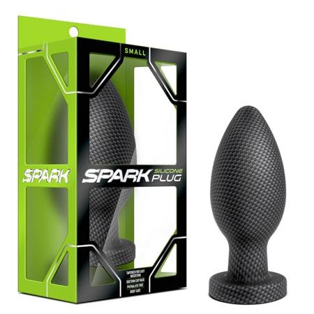 Spark Silicone Anal Plug Small Carbon Fiber