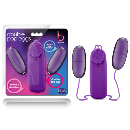 B Yours Double Pop Eggs Remote-Controlled Dual Bullet Vibrator Plum