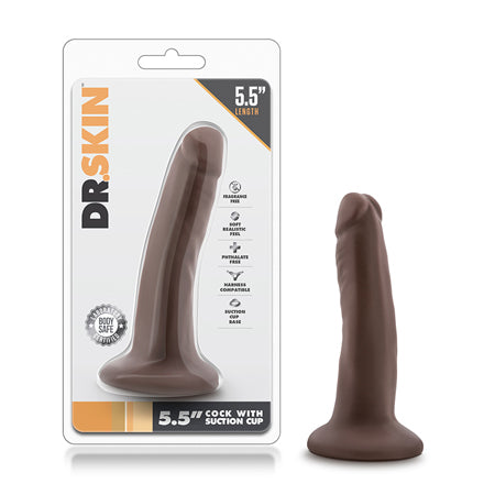 Dr. Skin Realistic 5.5 in. Dildo Brown