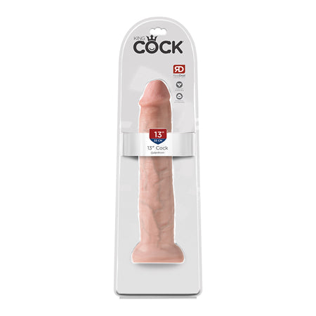 King Cock 13 in. Cock Realistic Dildo With Suction Cup Beige