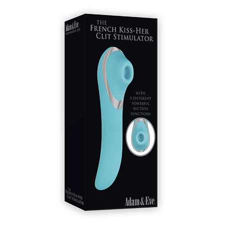 Adam & Eve French Kiss-Her Rechargeable Silicone Clitoral Stimulator Teal