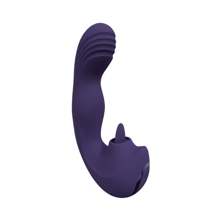 VIVE YUKI Rechargeable Dual Motor G-Spot Vibrator with Massaging Beads Purple