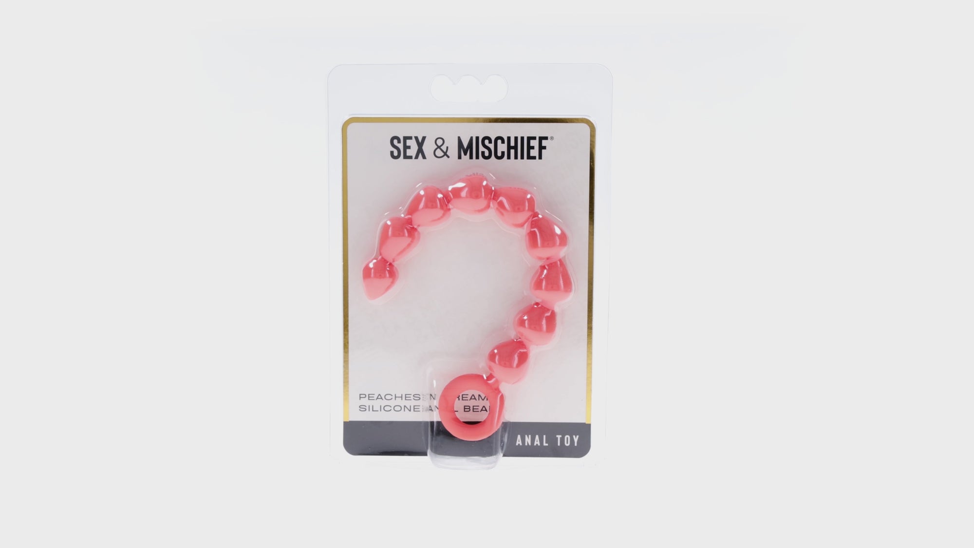 Sportsheets Sex &amp; Mischief Peaches 'n CreaMe Silicone Anal Beads