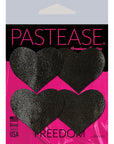 Pastease Petites Liquid Hearts Pasties Black 2-Pack