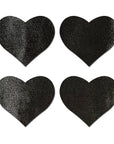 Pastease Petites Liquid Hearts Pasties Black 2-Pack