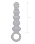 Glas 7.5 in. Quintessence Beaded Anal Slider Glass Dildo with Ring Handle