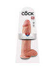 King Cock 12 in. Cock With Balls Realistic Suction Cup Dildo Beige