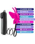 Luxe Butterfly Teaser Remote-Controlled Silicone Mini Vibrator Fuchsia