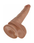 King Cock 6 in. Cock With Balls Realistic Suction Cup Dildo Tan
