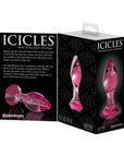 Icicles No. 79 Glass Anal Plug With Faceted Base Pink