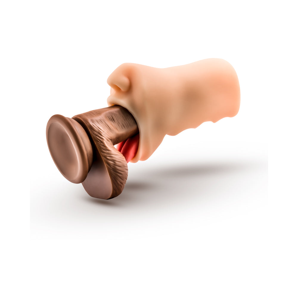 X5 Men Oral Anne Mouth Stroker Beige