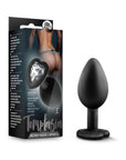 Temptasia Bling Anal Plug with Heart-Shaped Gem Base Small Black
