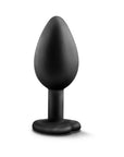 Temptasia Bling Anal Plug with Heart-Shaped Gem Base Small Black