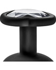 Temptasia Bling Anal Plug with Heart-Shaped Gem Base Small Black
