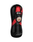 PDX Elite Vibrating Stroker Oral Beige/Black