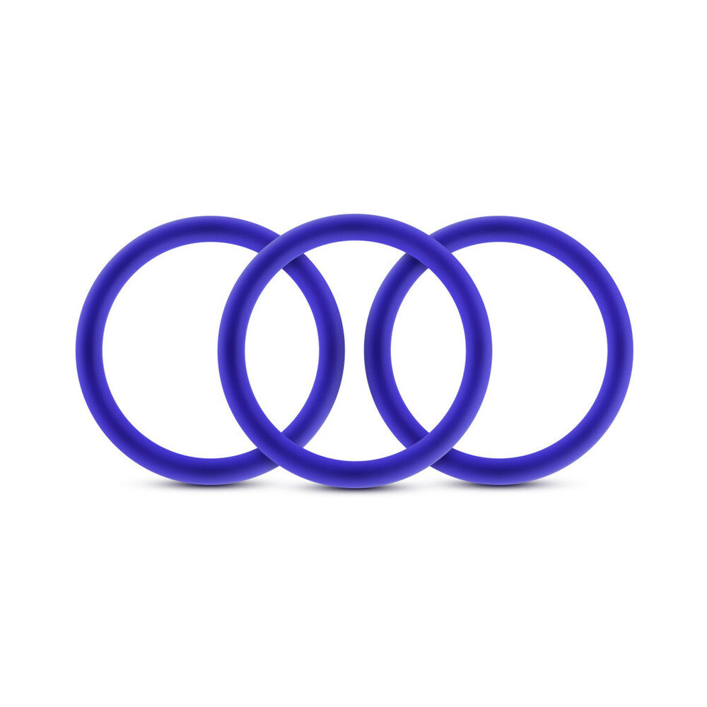 Performance VS1 Pure Premium Silicone Cockrings 3-Pack Medium Indigo