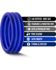 Performance VS1 Pure Premium Silicone Cockrings 3-Pack Medium Indigo