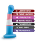 Avant Pride P2 True Blue 6 in. Silicone Dildo