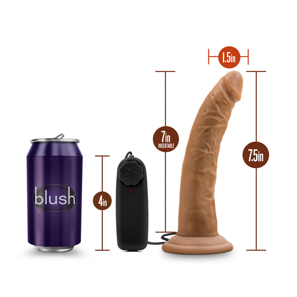 Dr. Skin Dr. Dave Realistic 7 in. Vibrating Dildo Tan