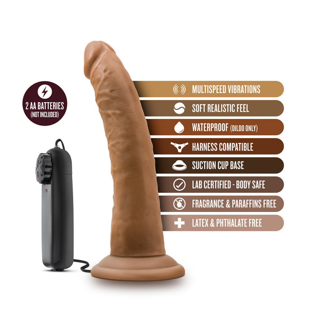Dr. Skin Dr. Dave Realistic 7 in. Vibrating Dildo Tan