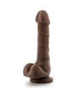 Dr. Skin Basic 7 Realistic 7.75 in. Dildo with Balls Brown