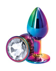 Rear Assets Metal Anal Plug Small Multicolor/Clear